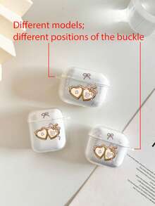 心形彩绘透明时尚蓝牙耳机保护套，兼容 耳机盒、耳机、Pro 3 保护套、Pro（第二代）、3、Pro、1/2、4 保护套 - 彩色 - 查看 9