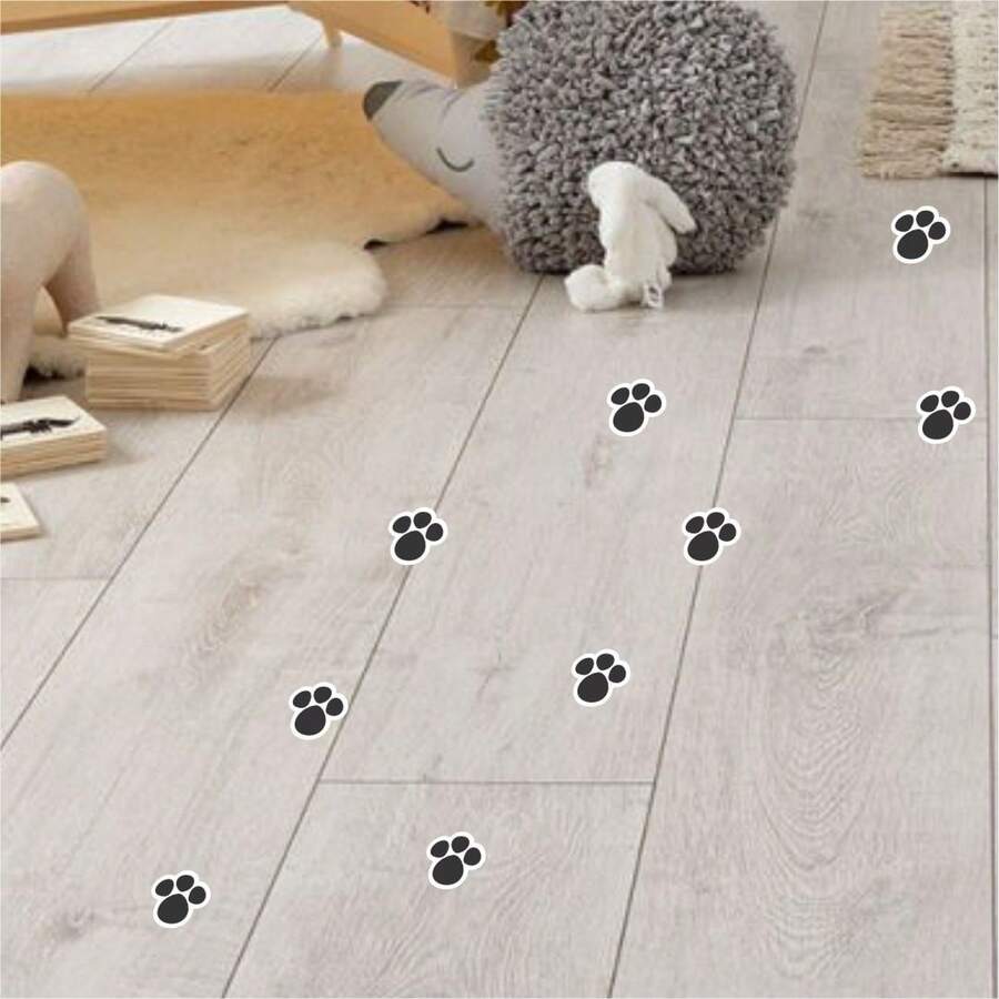 108 Adesivos Patinha de Coelho Caça aos Ovos de Páscoa P #2 - Preto - Visão 1