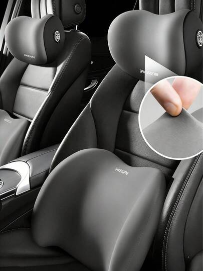 1pc Car Headrest Neck Pillow - Universal 4-Season Car Neck Support Pillow Set, Car Seat Lumbar Support Cushion, Car Pillow, Car Accessories