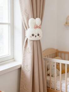 2 piezas/Juego Lindos Sujetadores de Cortina con Forma de Conejo de Poliéster Elástico para Decoración de Dormitorio y Guardería - Multicolor - Ver 4
