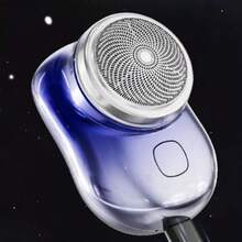 Portable Waterproof Mini Electric Shaver TYPE-C Pocket Beard Trimmer - 紫色的 - 查看 1