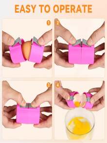 3pcs Easy-Clean Egg Separator - Quick Egg White & Yolk Separator, Kitchen & Baking Essential - Multicolor - View 9