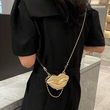 2026 New Sweet Lip Design Clutch Bag - Gold - View 3