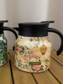 800ml Fashionable Pattern Coffee Pot, 316 Stainless Steel Tea Kettle, Suitable For Home And Office, Large Capacity Insulated Coffee Pot - Multicolor - View 10