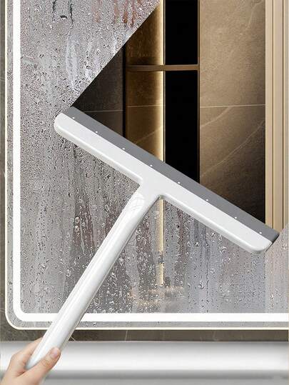 1 pieza Herramienta de limpieza de espejos con rascador manual, limpiador de vidrio, rascador de vidrio, rascador de silicona, escurridor para limpieza de vidrio, sin dejar rastro, rascador de espejo de baño, herramienta de limpieza de ventanas