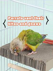 虎纹玄凤鹦鹉磨爪架，鹦鹉磨喙板栖架，牡丹花小型鸟类晒太阳栖架 - 查看 2