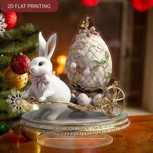 Creative Rabbit Figurine Decor, Cute Gift, Easter Holiday Home Decoration Prop - A - View 3
