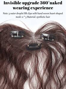 Synthesis Curly Bangs Clips In Breathable Lace Toppers For Women Curl Baby Hair Fringe Thinning Hairpieces Extension - Multicolor - View 7