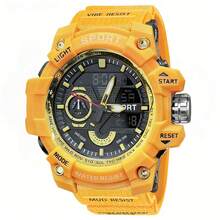 Large Screen Electronic Watch, Alarm, Luminous, Stopwatch, Dual Display, Durable And Waterproof Sports Watch, Great Gift - Multicolor - View 9