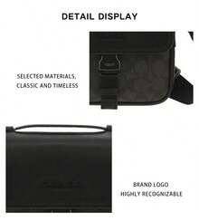 Coach Racer Printed Men's Single Shoulder Crossbody Handbag CBG13QBMI5 - 青銅色五金/炭黑/黑色CBG13QBMI5 - 查看 8