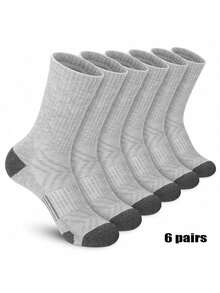 1/5 Pairs Of Men's Outdoor Sports Socks, Breathable, Odor-Resistant, Comfortable, Suitable For Summer Outdoor Sports, Long Socks, Black, Mid-Calf Socks - Multicolor - View 7