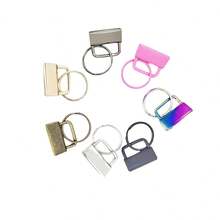 42 piezas Kit de herrajes para llaveros de 2,5 cm (1 pulgada) para hacer llaveros, pulseras, bolsos, teléfonos celulares, carteras, linternas - Multicolor 42 piezas - Ver 4