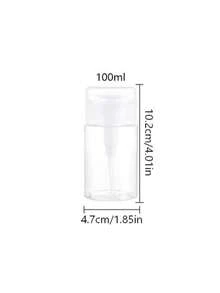 1pc Plastic Pump Dispenser Bottle, Liquid Press-Type Refillable Bottle, Suitable For Nail Polish Remover, Makeup Remover Etc., With Flip Cap, Convenient For Travel, Capacity 120mL-200mL, Christmas Holiday Gift - White - View 17