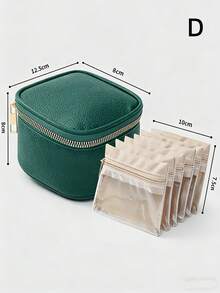 Jewelry Storage Box, Portable Earring Necklace Accessory Organizer - Multicolor - View 6