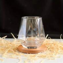 2pcs Unique Hexagon Shaped Glass Cup, Suitable For Water, Juice, Beverage, Milk, Whiskey, Bourbon, Dishwasher - Transparent - View 10