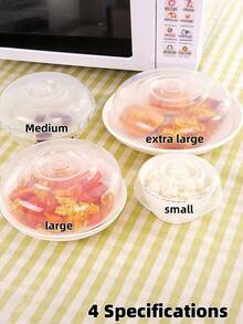 1/2/4/8 piezas Tapa de horno microondas y tapa de alimentos gruesa - Protector universal contra salpicaduras, adecuado para arroz caliente, platos, frutas | Microondas, calentamiento, anti-moscas | Accesorios de cocina, adecuado para Navidad, Año Nuevo, festivales y otras ocasiones de celebración Utensilios de cocina. - Multicolor - Ver 9