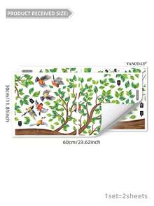 1 Bộ Hình Dán Tường Hình Cây, Decal Trang Trí Phòng Ngủ, Phòng Khách, Nhà Bếp, Phòng Tắm - Nhiều màu - Xem 17