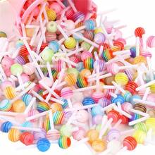 Mini Cortaúñas Piruleta Realista Pegatinas de Arte de Uñas de Caramelo Colorido Juguete Pequeño Piruleta Accesorio para Funda de Teléfono - Ver 2