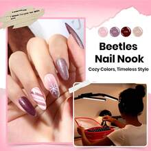 BEETLES 119PCS 100 Colors 5ML Gel Polish Kit Nail Nook Gel Nail Polish Set - Base Glossy Matte Glitter Top Coat Glitter Pearl Cat Eye White Red Pink Nude Uv Led Nails Easter Gift For Women - 100 Colors Gel Nail Polish Set-B - 查看 5