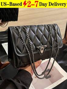 New Stylish Simple Plaid Patchwork Handbag Tote Shoulder Crossbody Bag For Women,Fall Winter Crossbody Bag Small Vintage Plaid Pattern Purse With Top Handle & Adjustable Strap, Mini Phone Bag For Essentials, Black And Brown Tartan Handbag,[US Local Warehouse] Secret Santa Gifts For Women,Travel Essentials,School Supplies,The Best Gift Choice, Birthday Gift, Valentine's Day - 彩色 - 查看 9