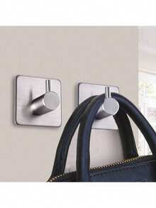 Ganchos de pared autoadhesivos de acero inoxidable de 1/4 pulgada, ganchos adhesivos resistentes, sin necesidad de perforar, adecuados para toalleros, percheros, portallaves, etc. - por favor elige - Ver 11