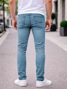 Shendy Vendy Men's Slim Fit Jeans, Slim Fit Style For Men - Cadet Blue - View 4