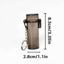 1pc New Waterproof Transparent Lighter Case, J6 Lighter Cover (Lighter Not Included), Multi-Functional Portable Waterproof Cigarette Case, Outdoor Cigarette Storage Box - Multicolor - View 4