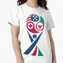 2026 World Cup USA, CAN, MEX Classic T-Shirt - 白色 - 查看 1