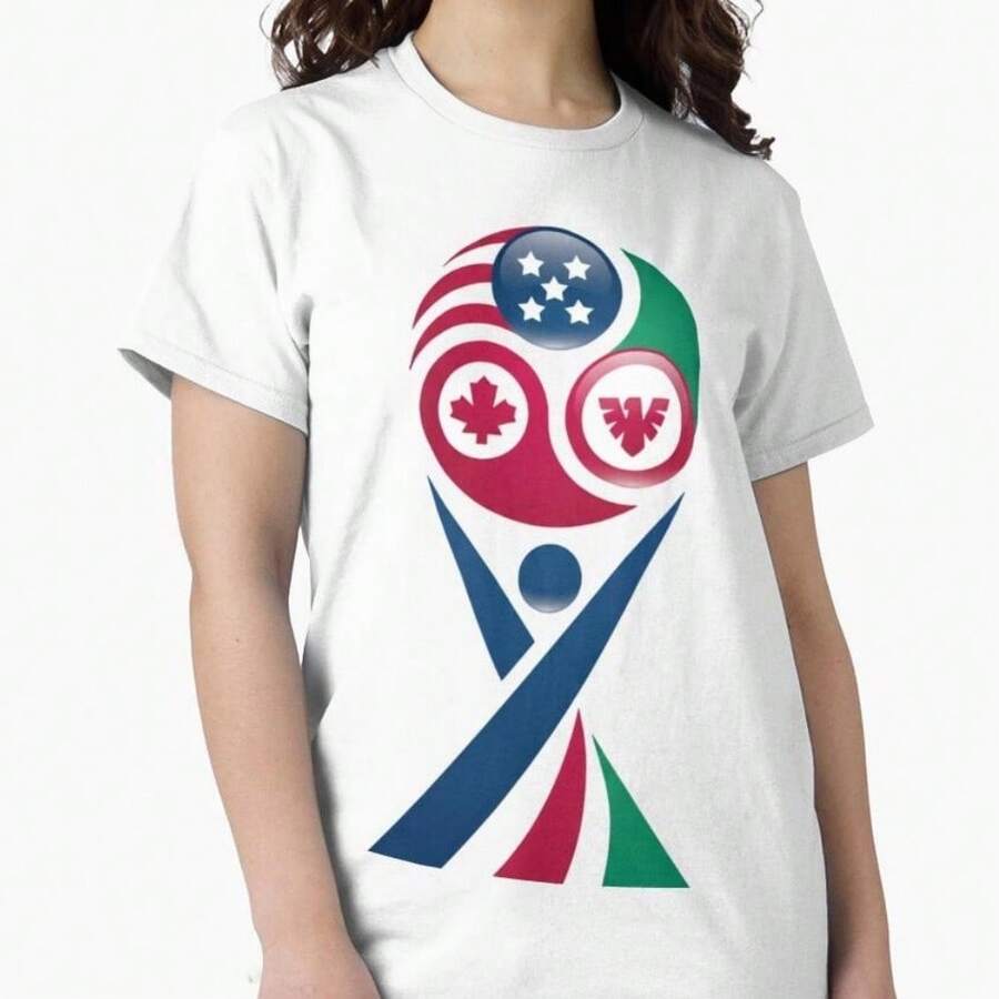 2026 World Cup USA, CAN, MEX Classic T-Shirt - 白色 - 查看 1