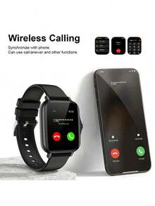 CHAONB 2025 Unisex Smart Watch With Music Player, Phone Call, Message Push, Weather Display, Fitness Tracker, Bluetooth Notification, Heart Rate & Sleep Monitoring, Phone Book, Alarm, Timer, Full Touch Screen - Multicolor - View 4