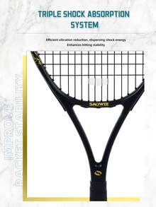 SALYWEE [Golden Dragon] Carbon Composite Tennis Racket | 50-60lbs Tension G2 Grip | Chinese Dragon Art Black/White Styles | Balanced Control & Power | Cultural Design Racket | Free Grip & Bag - Multicolor - View 7