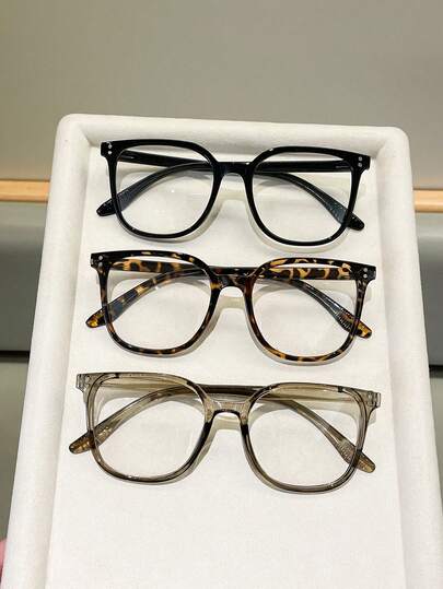 1/3pcs Casual Stylish Glasses For Men Women, Lightweight Durable Frame, Comfortable All-Day Wear, Suitable For Office, Study, Daily Life, Great For New Year, Valentine's Day, Graduation Gift