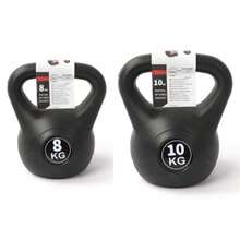6公斤/8公斤/10公斤/12公斤橡胶哑铃/壶铃，橡胶手柄设计，增强握感，结构耐用，防滑纹理，健身器材，适用于力量训练、家庭锻炼和健身房使用。 - 黑色 - 查看 16