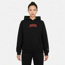 Jordan Women's AS W J BRK FLC PO GFX VR Knit Sweatshirt Sweatshirt IO9540-010 - Black - View 1