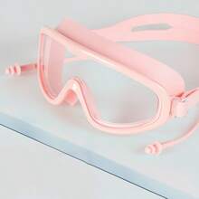 大框泳镜，防水防雾，高清泳镜，游泳装备，男女潜水泳镜，一体式耳塞，泳镜 - 彩色 - 查看 17