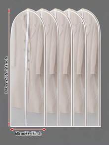 Bộ 5 túi đựng quần áo trong suốt chống bụi, có thể giặt, có ngăn treo, dùng để bọc vest/áo khoác, bảo vệ quần áo có khóa kéo toàn bộ, chất liệu PEVA chống mối mọt, lý tưởng để sắp xếp tủ quần áo, tiết kiệm không gian và dễ sử dụng, bảo vệ quần áo khỏi bụi, ẩm và côn trùng, phù hợp cho gia đình và phòng ngủ khi đi du lịch. - Nhiều màu - Xem 12