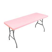 Hotel Wedding Banquet Picnic Polyester Tablecloth Rectangular Elastic Table Cover Dining Table Mat Modern Minimalist Style - hồng - Xem 2