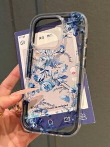 2pc Shiny Blue Peony Flower Pattern Waterproof Anti-Fall Anti-Slip Soft Phone Case Cover Compatible With Apple 17/16/16Pro/16Pro Max/16PlusFOR-YOUR-BELOVED-PHONE Christmas Gifts Christmas Gifts - Kiểu 6 (1 cái) - Xem 3