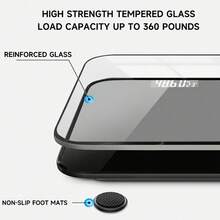 Wireless Digital Bathroom Scale/Body Weight Scale, Tempered Glass Panel, With LCD Display - Switchable Pound/Kilogram Units, Powered By 2 AAA Batteries (Not Included), Can Accurately Measure Adult Male And Female Weight, Fashionable Design, Suitable As Holiday Gift, Christmas Gift, Summer Essential - Multicolor - View 5