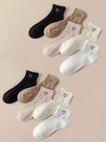 1/5/10 Pairs Random Forest Green Lace-Up Heart Socks - Multicolor - View 2