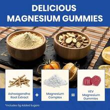 VPOAJ DeepCalm Magnesium Complex Gummies - Ashwagandha & L-Theanine Blend With D3 & Zinc, 90 Count - One - View 3
