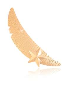 1pc Fashionable Rhinestone Cute Hair Clip, Star & Moon Design, Suitable For Daily Use And Holidays - Multicolor - View 7