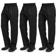 Limited Special Men's Chef Pants - Elastic Waist Cook Pants Kitchen & Restaurant SCWP - trắng - Xem 9