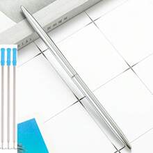 1-6支装金属旋转圆珠笔，银色、金色、玫瑰金亮面，适合作为毕业礼物、酒店礼品、母亲节礼物、婚礼礼物和DIY礼物，多种颜色可选，实用性强，适用于办公室、学校和家庭使用。 - 細筆 - 查看 15