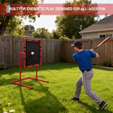 Techigher Baseball Strike Zone Target For Plastic Balls, Pitching Training Strike Zone With Ball & Blitzball, Ideal For Balls Training, Suitable For Indoors & Outdoors Various Occasions - Red - View 7