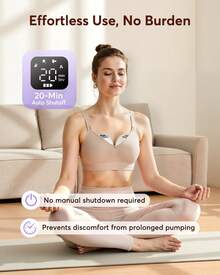 Two Low-Noise, Durable Electric Breast Pumps; Wearable, Leak-Proof, And Backflow-Resistant; Features 4 Modes And 12 Adjustable Suction Levels. - Grey - View 6