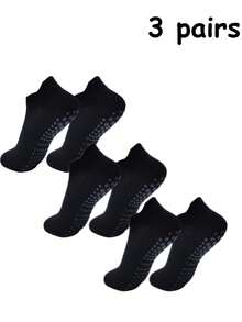 1/3 双装女士夏季瑜伽袜，网眼透气薄款硅胶防滑运动袜，室内地板船袜，适合健身普拉提防滑袜 - 彩色 - 查看 7