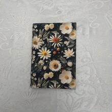 1pc Handmade Ink Chrysanthemum Elegant Fabric Book Cover, Flat Printed Planner/Notebook Sleeve, Gift For Book Lovers And Couples - Single Piece - View 10