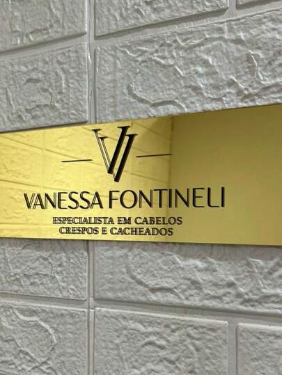 Placa de identificação em acrílico consultório Sinalização Porta 30x10 com impressão UV