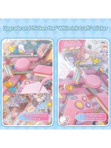 23pcs Scene Sticker Set, Including 12pcs Material Stickers, 8pcs Scene Cards, 2pcs Reference Images And 1pc Tweezers, Suitable For Simulating Model Scenes And Mini Houses, Ideal As Birthday Or New Year Gift - Multicolor - View 7